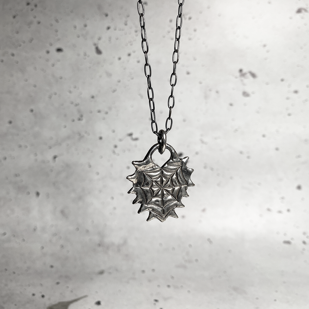 large spikey heart pendant