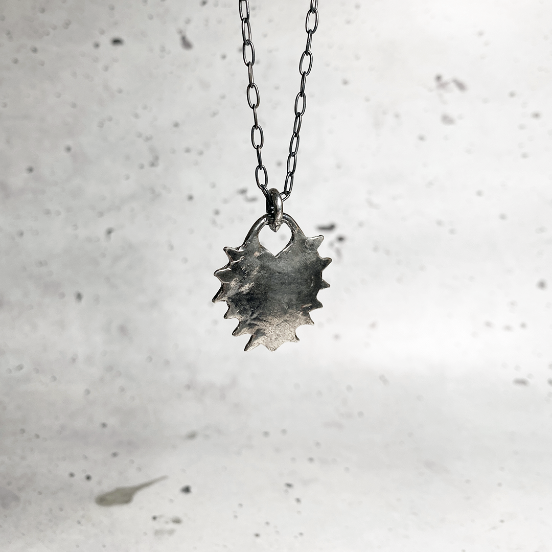 large spikey heart pendant