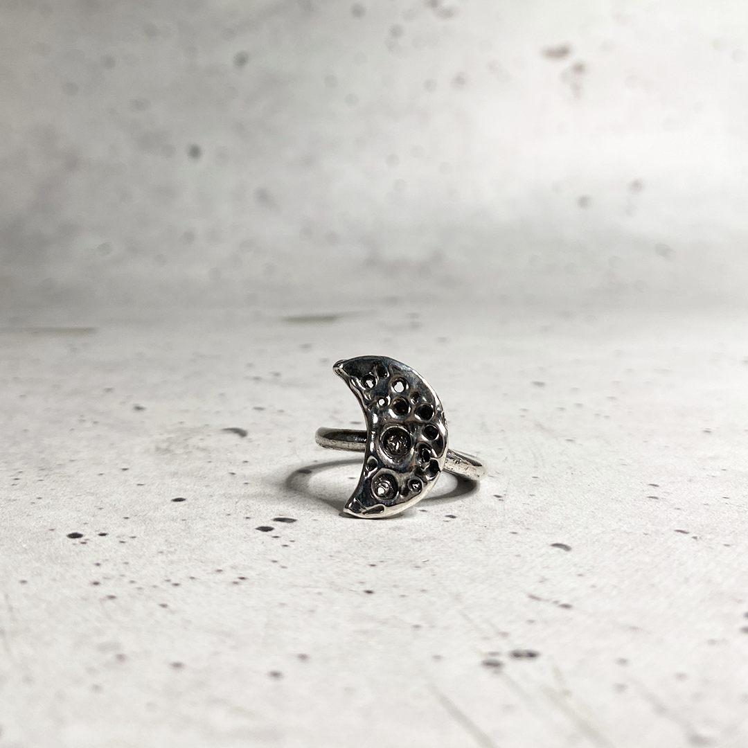 holey moon ring